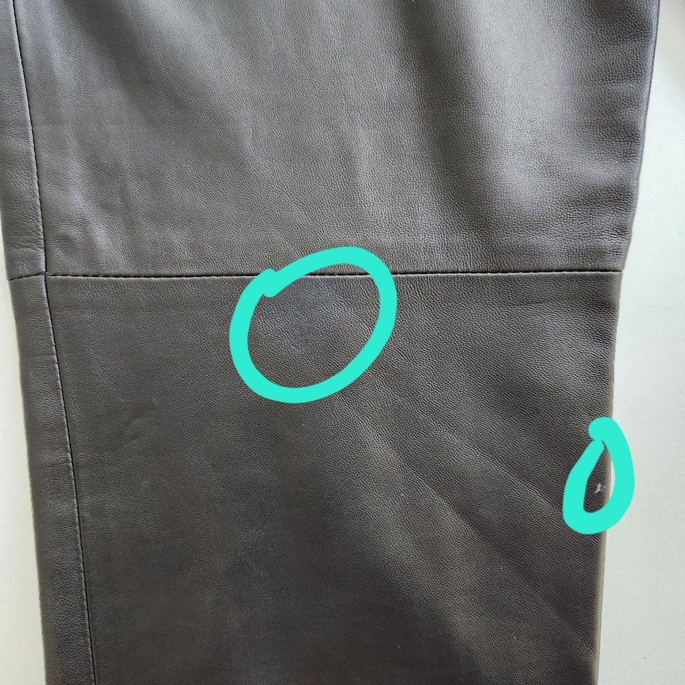 Dana Buchman Lamb Skin Leather Black Pants Size 2 - Picture 15 of 16